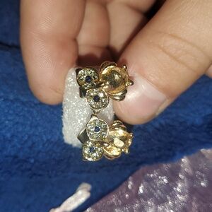 Elegant Gold Owl Earrings with Sparkling Accents